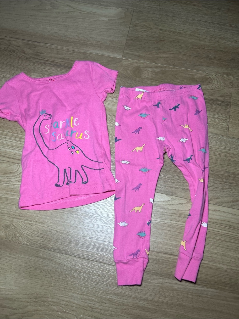 Carter's Pink 'Sparkle Saurus' Dino Pajama Set